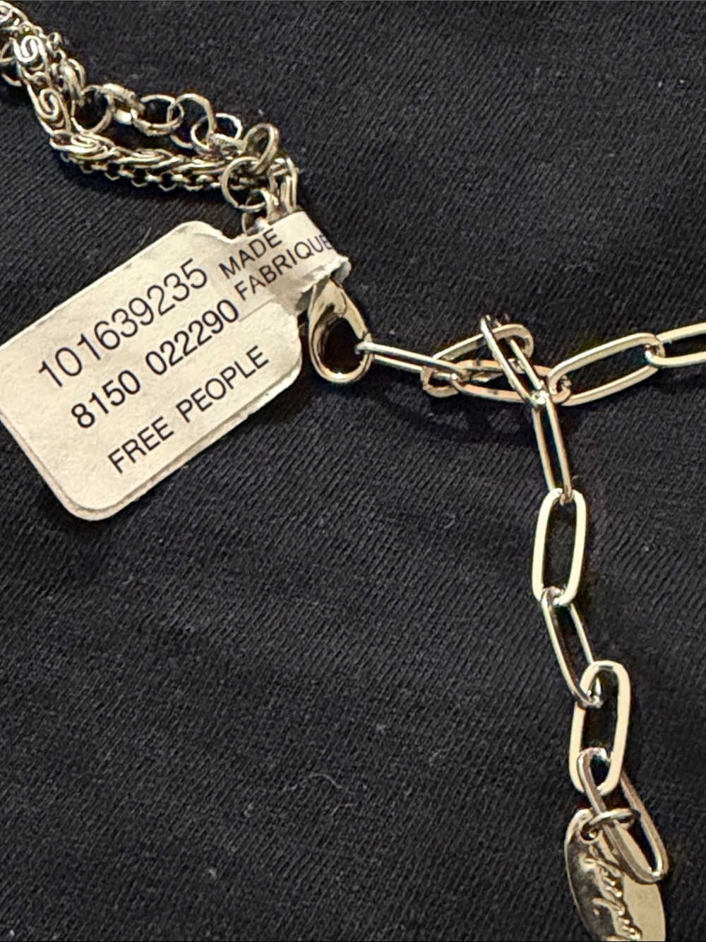 NWT Free People Luelle Layer Necklace in Silver - Picture 11 of 14